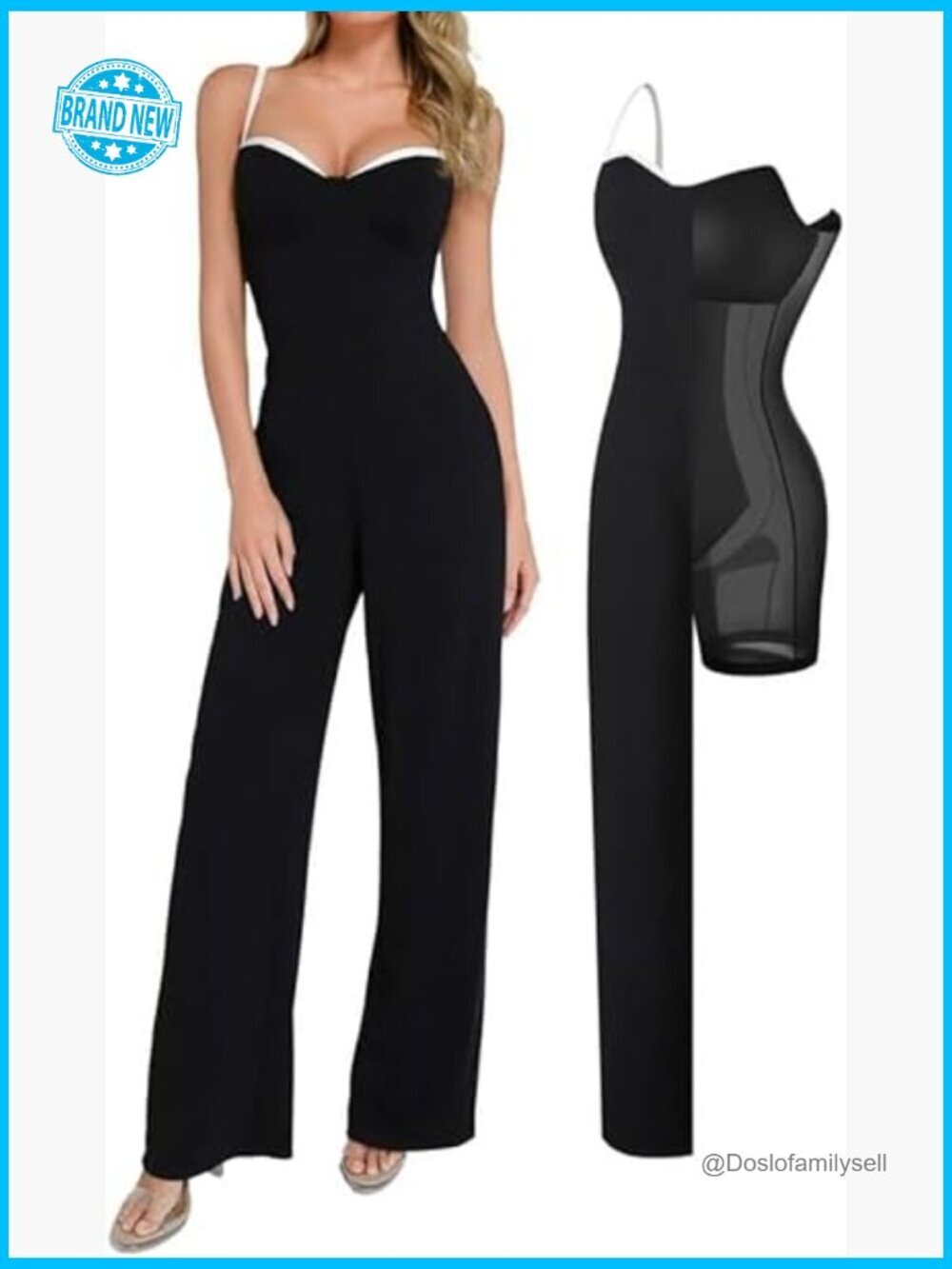 Formal Wide Leg Jumpsuit Dressy Sleeveless Long Pants Wedding Guest Overalls